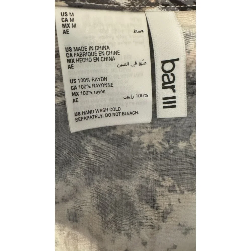 2/$30 NWT Bar III Medium Tie-Dye Print Romper V-Neckline & Elastic Waist - Picture 5 of 15